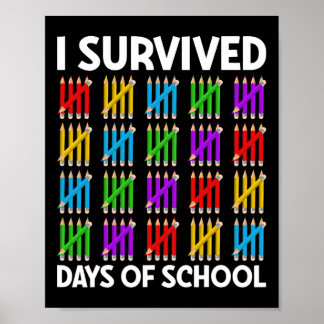 100 dagen van school Shirt Kinder 100e dag school  Poster