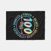 100 dagen van school slimmer kinder sterker bright fleece deken (Voorkant (Horizontaal))