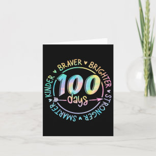 100 dagen van school slimmer kinder sterker bright kaart