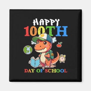 100 dagen van school T rex dinosaurus leraar jonge Magneet