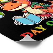 100 dagen van school T rex dinosaurus leraar jonge Poster (Hoek)