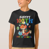 100 dagen van school T rex dinosaurus leraar jonge T-shirt (Voorkant)