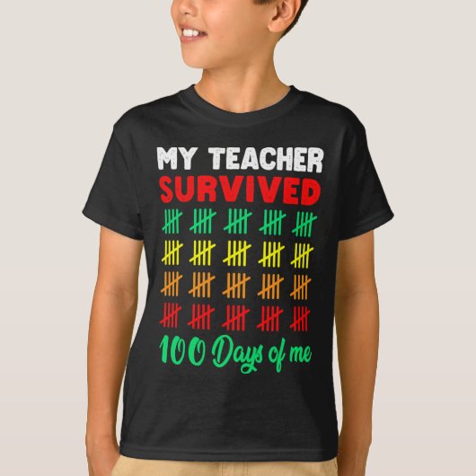 100 dagen van school T-shirt Kinder 100ste dag van (Voorkant)
