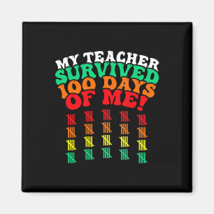 100 dagen van school T-shirt Kinder 100ste dag van Magneet