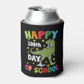 100 dagen van school Trex 100e dag van de school Blikjeskoeler (Blikje Voorkant)