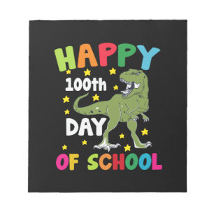 100 dagen van school Trex 100e dag van de school Notitieblok