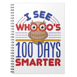 100 Dagen van School Uil Slimmere Leraar Notitieboek