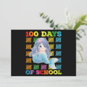100 dagen van school zeemeermin leraar student kaart (Staand voorkant)