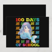 100 dagen van school zeemeermin leraar student kaart (Voorkant / Achterkant)