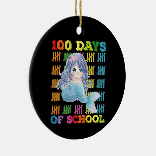 100 dagen van school zeemeermin leraar student keramisch ornament (Rechts)