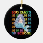 100 dagen van school zeemeermin leraar student keramisch ornament (Voorkant)
