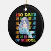 100 dagen van school zeemeermin leraar student keramisch ornament (Links)