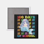 100 dagen van school zeemeermin leraar student magneet (Voorkant / Achterkant)