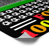 100 dagen van schoolleraar 100e dag voetbal voor B Poster (Hoek)