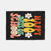 100 dagen van schoolleraar Kinder Groovy Happy100t Fleece Deken (Voorkant (Horizontaal))