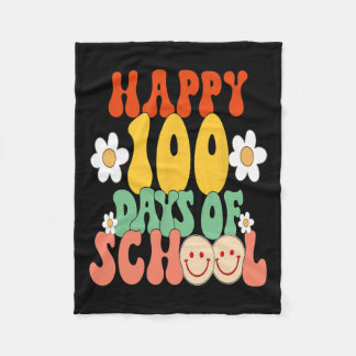100 dagen van schoolleraar Kinder Groovy Happy100t Fleece Deken