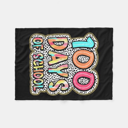 100 dagen van schoolleraren Kinder 100ste dag van  Fleece Deken (Voorkant (Horizontaal))