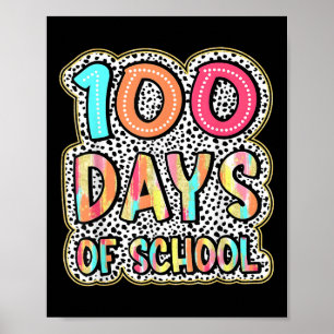 100 dagen van schoolleraren Kinder 100ste dag van Poster