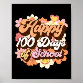 100 dagen van schoolleraren Kinder Groovy 100e dag Poster (Voorkant)