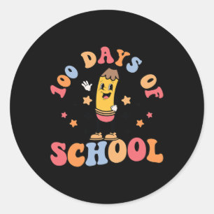 100 dagen van schoolleraren leerlingen 100e dag sc ronde sticker