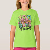 100 dagen van schoolmeisjes Coquette Bow 100e dag T-shirt (Voorkant)