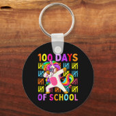 100 dagen van schoolmeisjes Kinder eenhoorn minnaa Sleutelhanger (Voorkant)