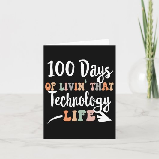 100 dagen van technologie 100ste dag van school vo kaart (Voorkant)