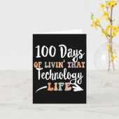 100 dagen van technologie 100ste dag van school vo kaart (Gele Bloem)