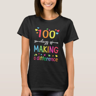 100 dagen van verschil maken 100ste dag van school t-shirt