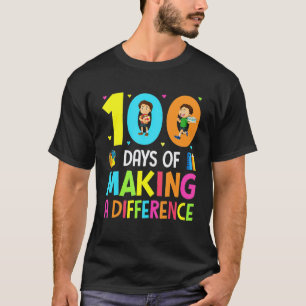 100 dagen van verschil maken 100ste dag van school t-shirt