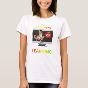 100 dagen van virtuele leren student quarantaine t-shirt