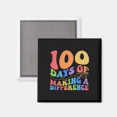 100 dagen verschil maken 100e dag schoolthee magneet (Voorkant / Achterkant)