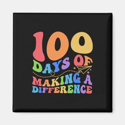 100 dagen verschil maken 100e dag schoolthee magneet (Voorkant)