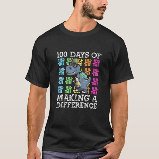 100 dagen verschil maken t-shirt (Voorkant)