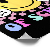 100 dagen vibes glimlach leraar jongen meisje 100s poster (Hoek)