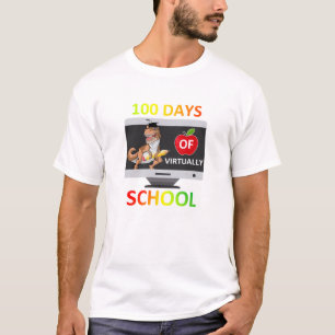 100 dagen virtuele school 1e klas student Quara T-shirt