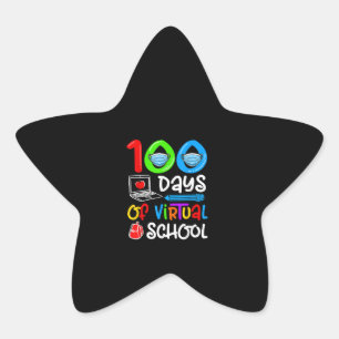 100 dagen virtuele school online ster sticker