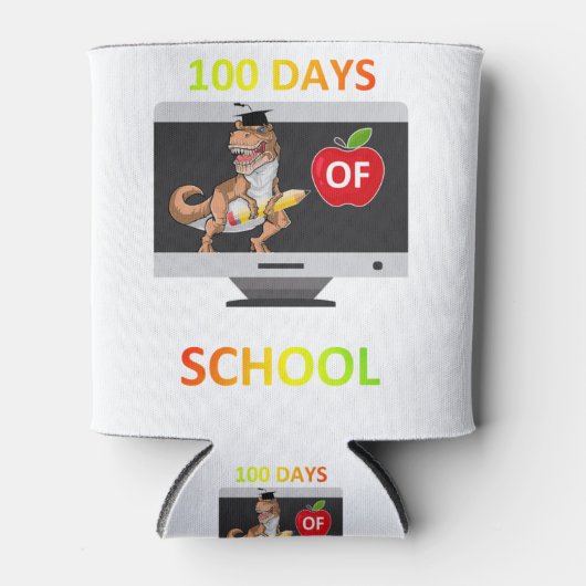 100 dagen virtuele schoolleerstudent Quaran Blikjeskoeler (Voorkant)