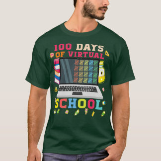 100 dagen virtuele schoolleraar of schoolcadeau t-shirt