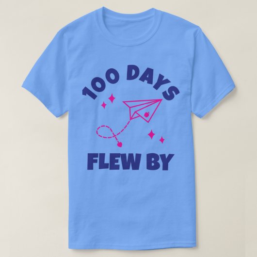 100 dagen vliegen met 100 dagen op school 8 t-shirt (Design voorkant)