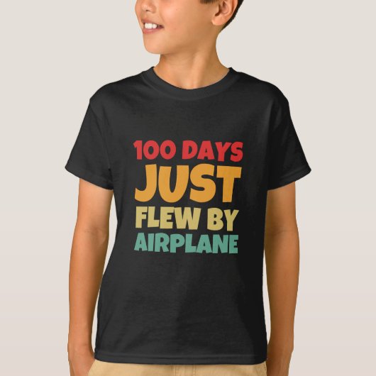 100 dagen vliegen met het vliegtuig t-shirt (Voorkant)