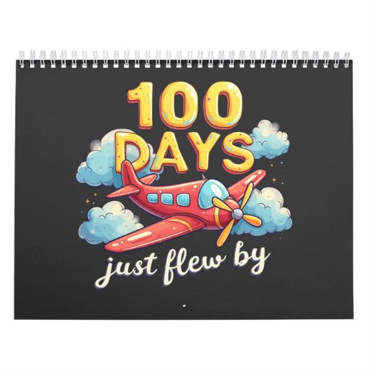 100 dagen vlogen in een flits met het vliegtuig 10 kalender (Hoes)
