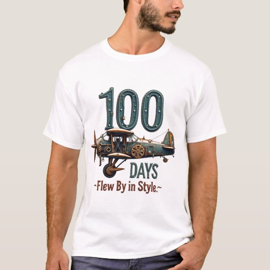 100 dagen vlogen voorbij in stijl t-shirt (Voorkant)