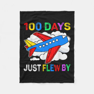 100 dagen vloog net met het vliegtuig 100ste dag v fleece deken