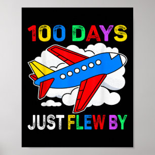 100 dagen vloog net met het vliegtuig 100ste dag v poster