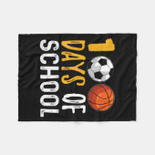 100 dagen voetbal op school fleece deken (Voorkant (Horizontaal))