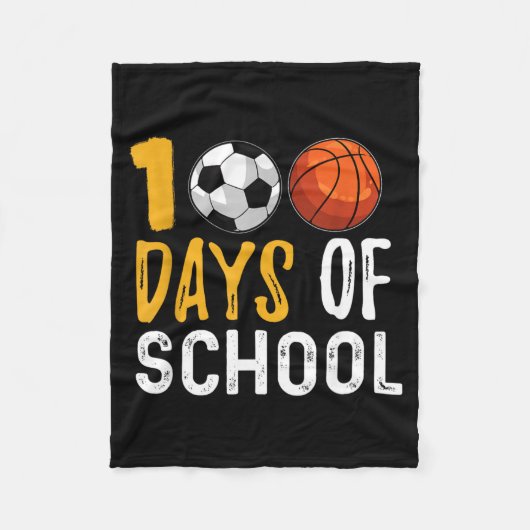 100 dagen voetbal op school fleece deken (Voorkant)