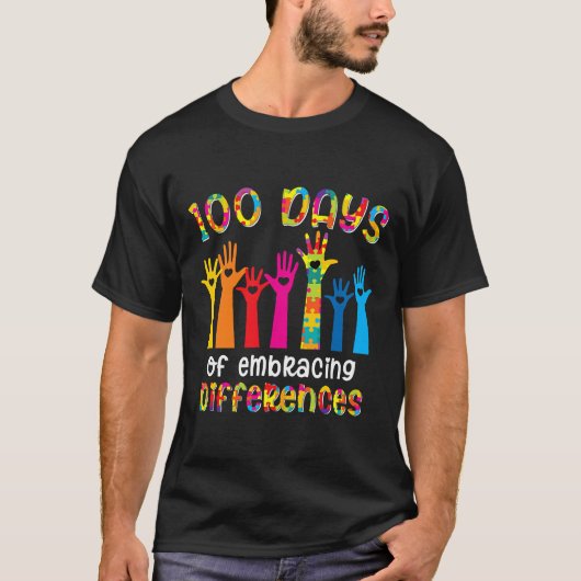 100 dagen voor verschillen in autisme SPED Teac T-shirt (Voorkant)