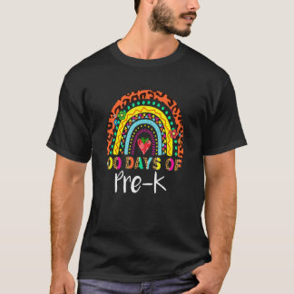 100 dagen voorleraren Kinder regenboogluipaard T-shirt