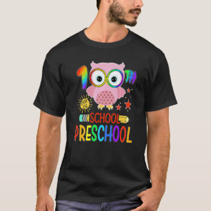100 dagen voorschoolse educatie Cute Uil 100ste da T-shirt